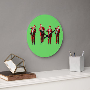 Grande Horloge Ronde Danser Donald Trump Noël MAGA