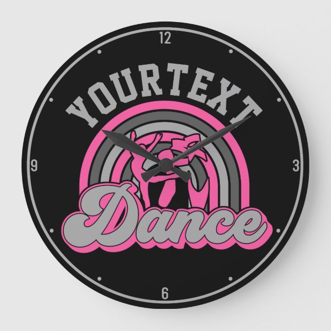Grande Horloge Ronde Danseur de ballet AJOUTER DU TEXTE Danse classique (Recto)