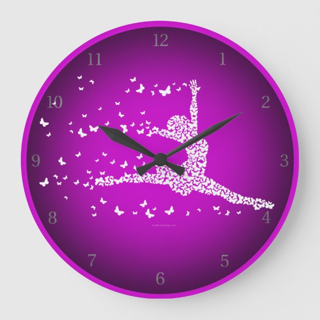 Grande Horloge Ronde Danseur papillon (Recto)