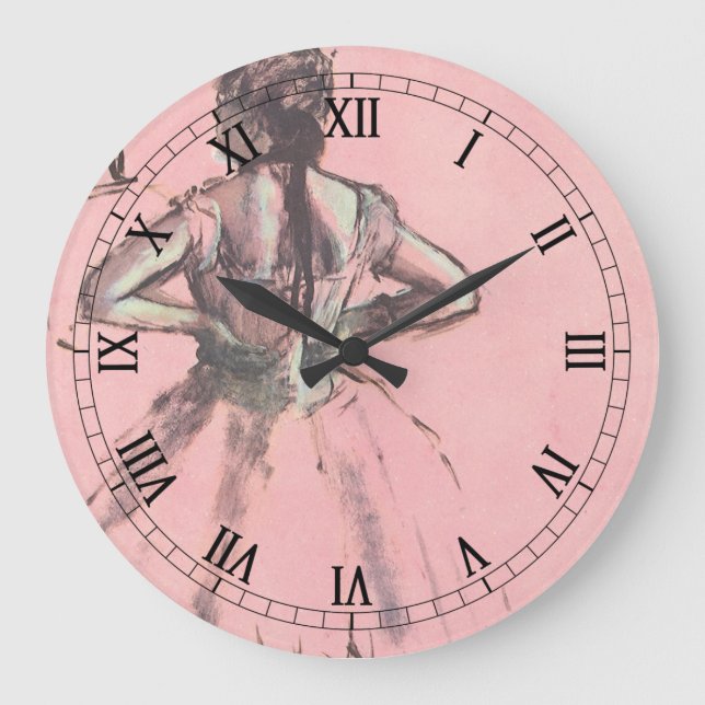 Grande Horloge Ronde Danseuse de dos, mains sur les hanches par Edgar D (Recto)