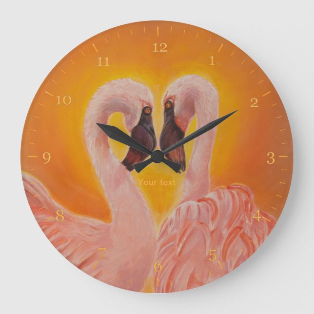 Grande Horloge Ronde Danseuse de Flamingos (Recto)