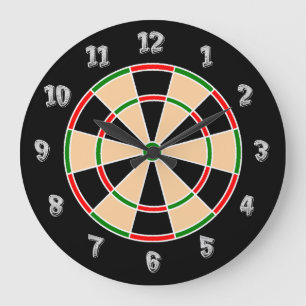 Grande Horloge Ronde Dartboard Wall Clock.