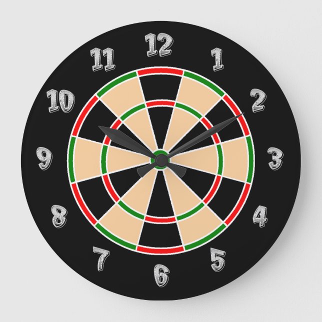Grande Horloge Ronde Dartboard Wall Clock. (Recto)