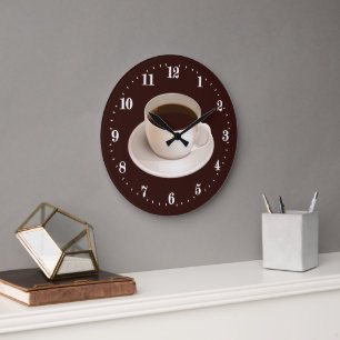 Grande Horloge Ronde déco de bar à café mignon