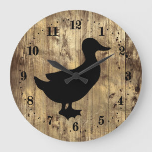 Grande Horloge Ronde Décor pour les amateurs de canards cool