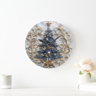 Grande Horloge Ronde Décoration de charme d'arbre de fête