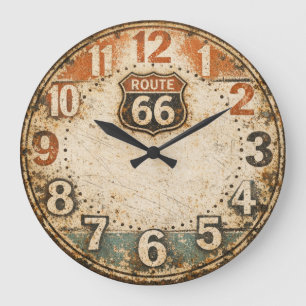 Grande Horloge Ronde Décoration de garage vintage altérée par les intem