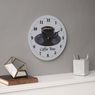 Grande Horloge Ronde décoration mignonne pour le café