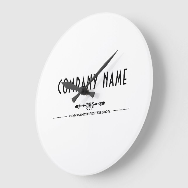 Grande Horloge Ronde Decorative Business Name (Angle)