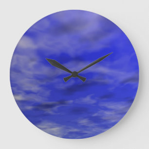 GRANDE HORLOGE RONDE DEEP BLUE SKY ET CLOUDS