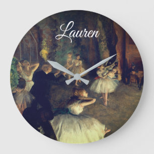 Grande Horloge Ronde Degas' La répétition du ballet sur scène :