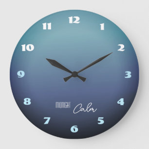 Grande Horloge Ronde Dégradé de calme de minuit
