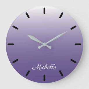 Grande Horloge Ronde dégradé personnalisé ombre Ultra Violet