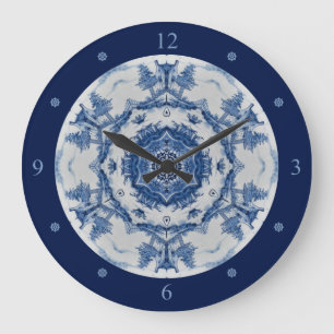 Grande Horloge Ronde Delft Blue Design 02 À Partir De 1764 ~ * ~