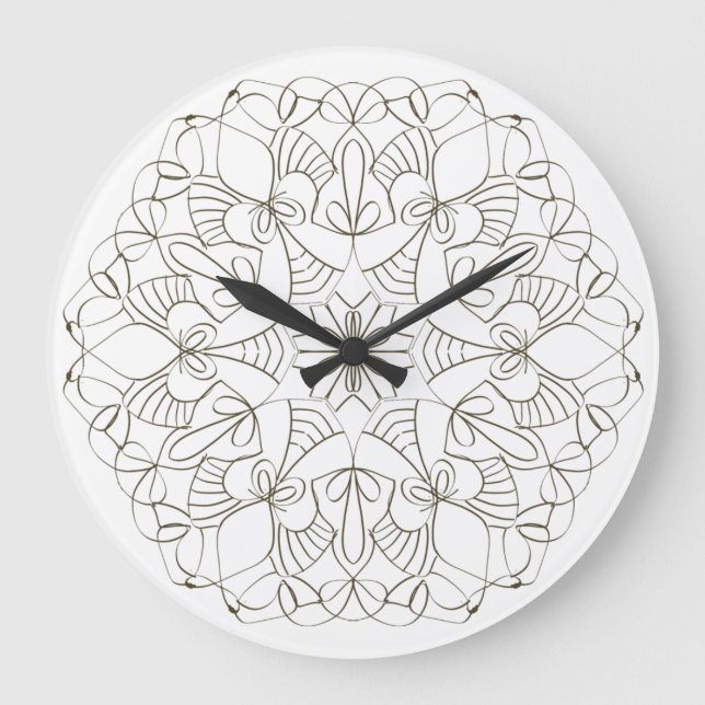 Grande Horloge Ronde Délicat Arabesque (Recto)
