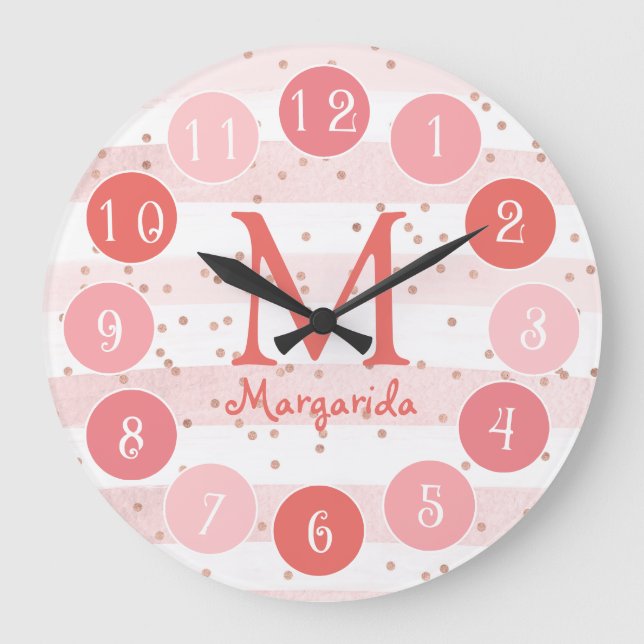 Grande Horloge Ronde Delicate pink monogram (Recto)