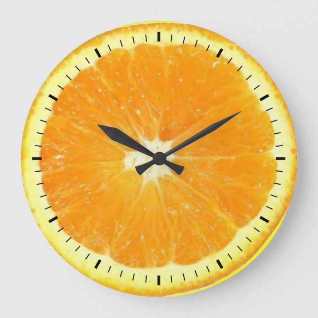 Grande Horloge Ronde Délice de tranche orange (Recto)