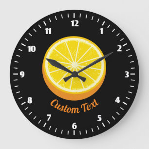 Grande Horloge Ronde Demi orange