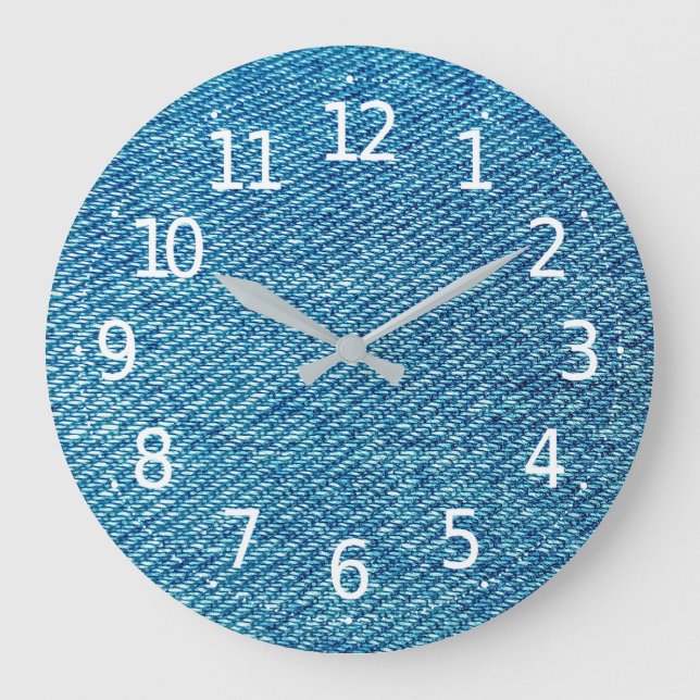 Grande Horloge Ronde Denim textile texture simple jeans | (Recto)