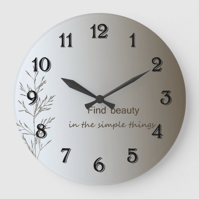 Grande Horloge Ronde Des choses simples (Recto)