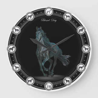 Grande Horloge Ronde Des clocks de Black Horse.