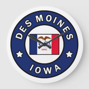 Grande Horloge Ronde Des Moines Iowa