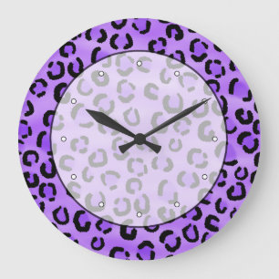 Grande Horloge Ronde Des patters de Purple Leopard.