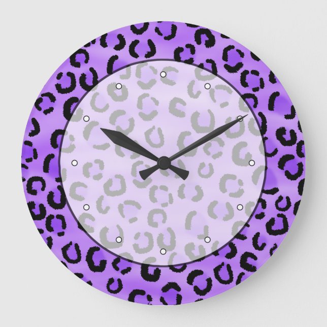 Grande Horloge Ronde Des patters de Purple Leopard. (Recto)
