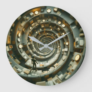 Grande Horloge Ronde Descente des délais dans le cube de l'horloge mura