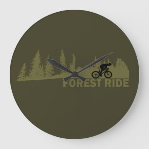 Grande Horloge Ronde Descente VTT en forêt Vélo de montagne