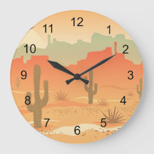 Grande Horloge Ronde Desert Cactus
