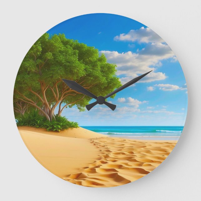 Grande Horloge Ronde Deserted Tropical Island Sandy Beach  (Recto)