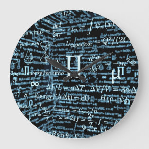 Grande Horloge Ronde Design d'algèbre