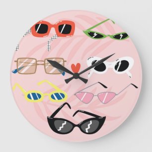 Grande Horloge Ronde Dessin amusant : Collection de lunettes de soleil