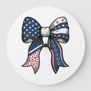 Grande Horloge Ronde Dessin vectoriel de nœud gravé vintage patriotique
