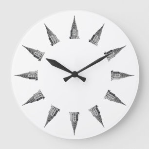 Grande Horloge Ronde Dessus de la construction de Chrysler