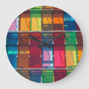 Grande Horloge Ronde Détail de construction commerciale multicolore