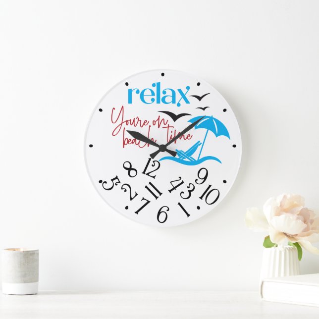 Grande Horloge Ronde Détendez-vous (Maison)