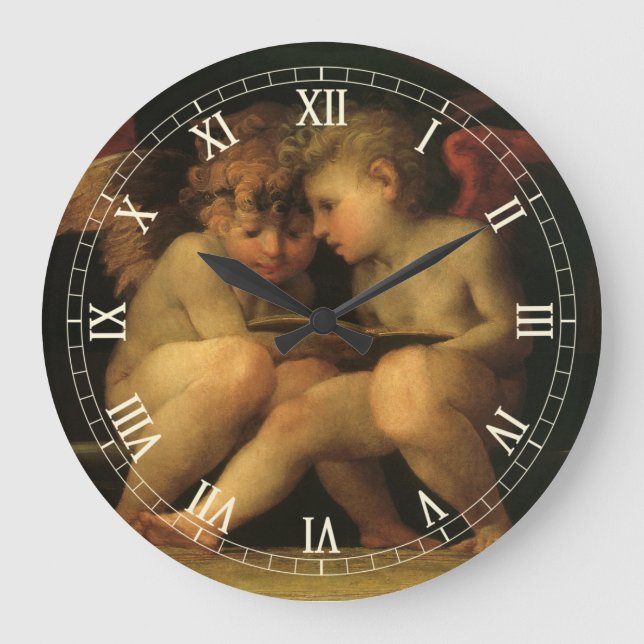 Grande Horloge Ronde Deux Cherubs Lecture par Rosso Fiorentino, Angels (Recto)