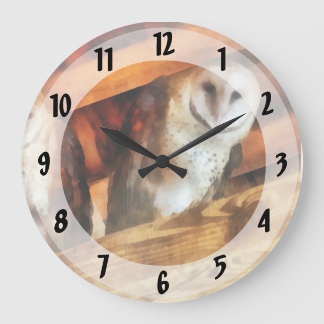 Grande Horloge Ronde Deux Chouettes (Recto)