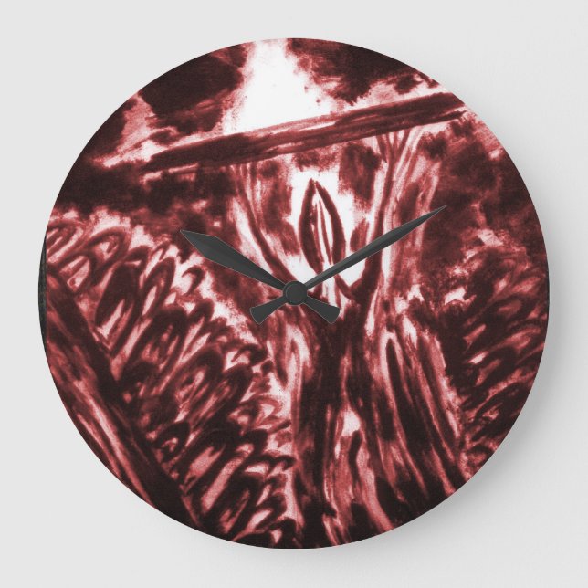Grande Horloge Ronde Dévouer le mal (Recto)