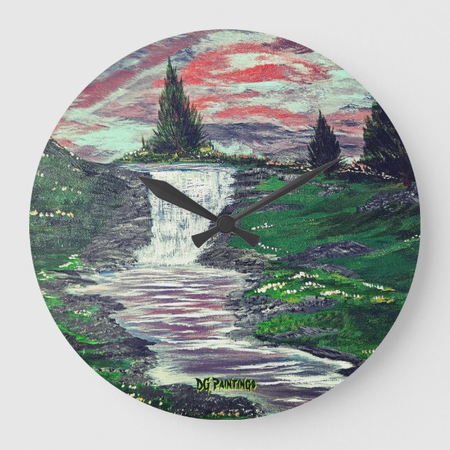 Grande Horloge Ronde DG Peintures Cascade de Pine Valley  (Recto)