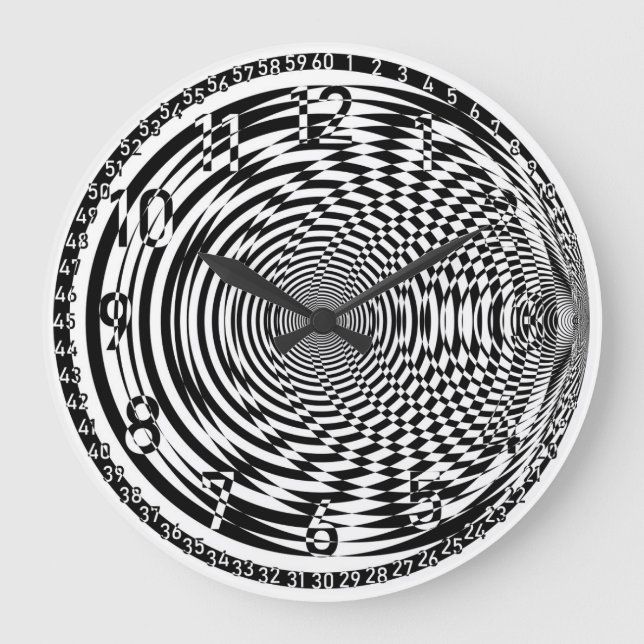 Grande Horloge Ronde dial black clock arabesque négatives spaces (Recto)