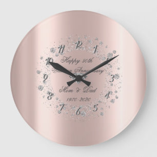 Grande Horloge Ronde Diamonds Confeti Rose