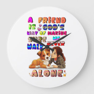 Grande Horloge Ronde Dieu Ami Moyen De S'Assurer Que Nous Ne Marchons J