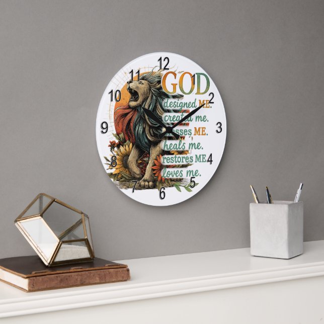 Grande Horloge Ronde Dieu M'A Conçu... (Bureau)