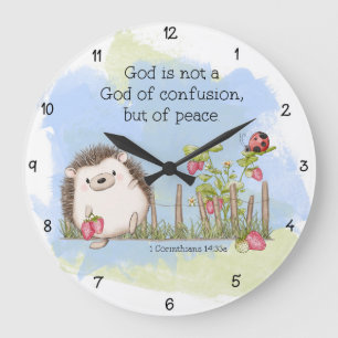 Grande Horloge Ronde Dieu n'est pas un Dieu de confusion mais de paix