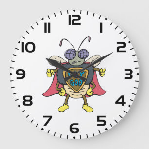 Grande Horloge Ronde Dieu Volant Super-héros Insecte Volant Personnage