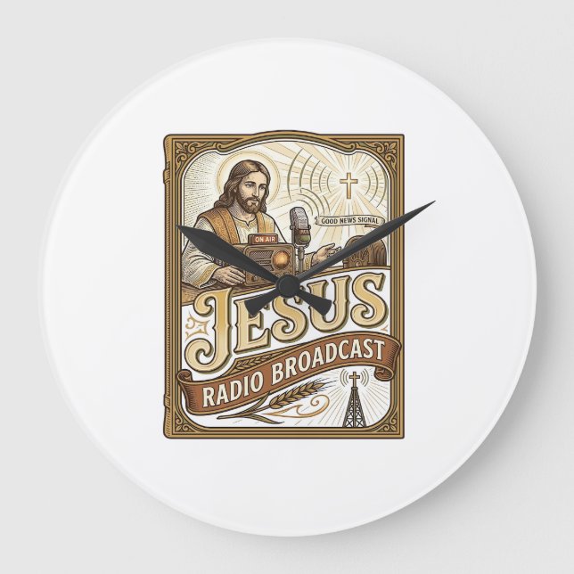 Grande Horloge Ronde Diffusion Radio Jésus Diffusion Radio Jésus Christ (Recto)
