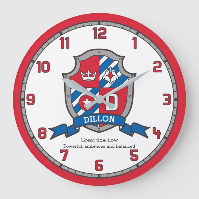 Grande Horloge Ronde Dillon boys name meaning heraldry knishield (Recto)